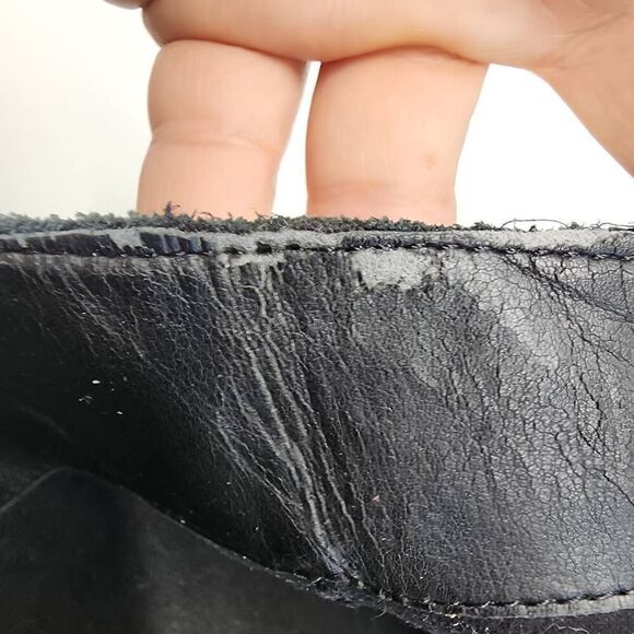 Sam Edelman Size 8.5 Penny Riding Boots Black Leather Knee High Zip Snap Block H - Picture 9 of 10